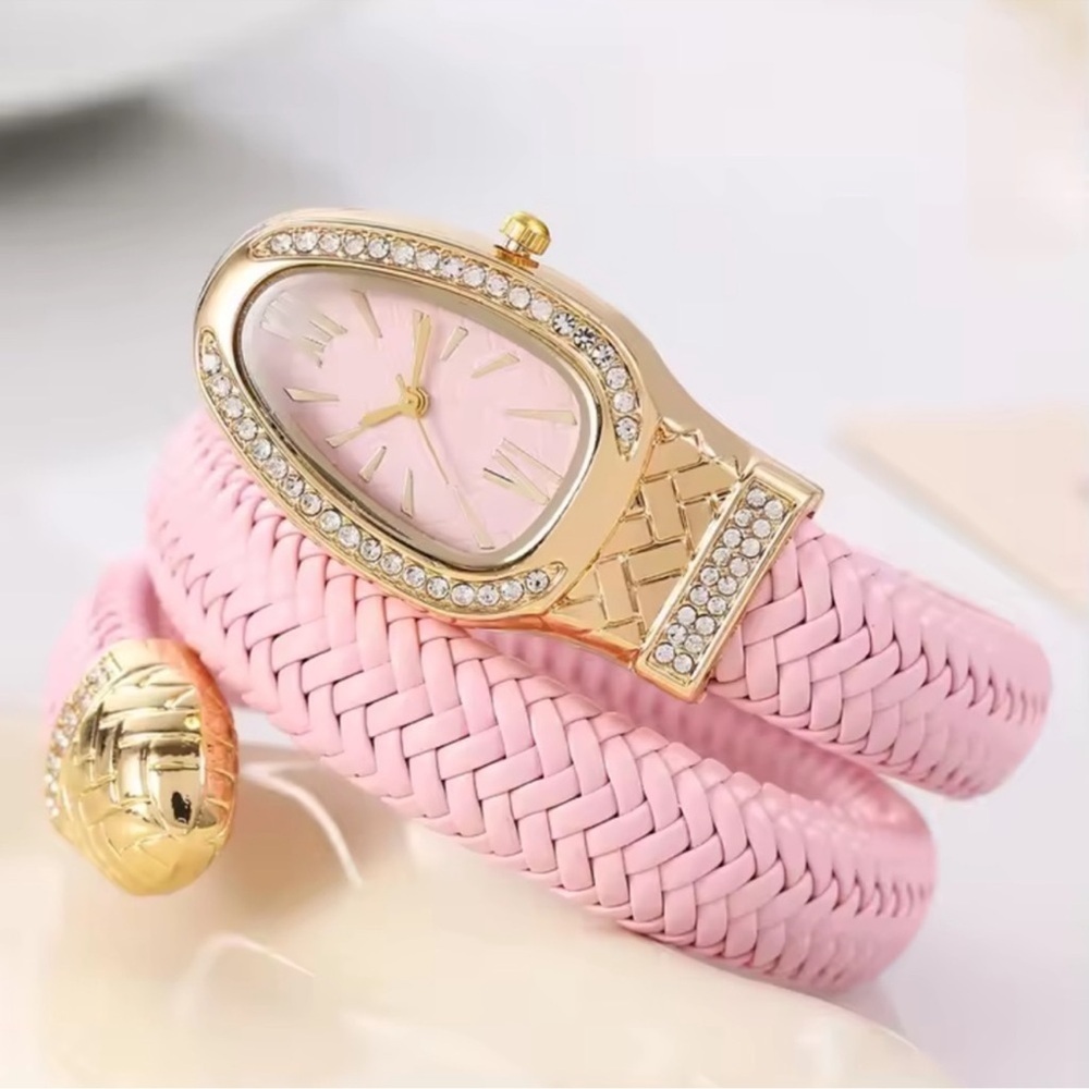 Serpenti Pink Gold Braided Women's Watch